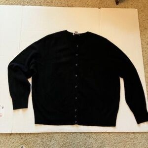 Rachel Zoe 2-Ply Cashmere Cardigan Black Size 3X